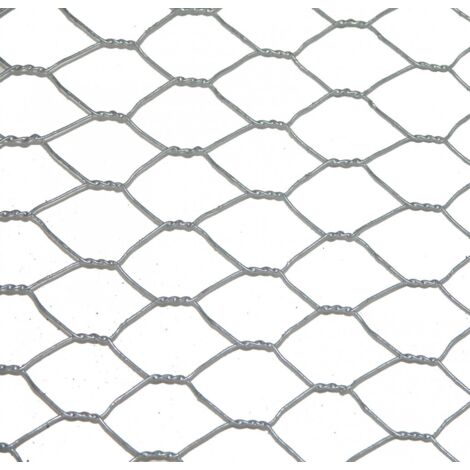 Grillage hexagonal galvanisé - NATURE - 1 x 3 m - Ep. 13 mm - Gris