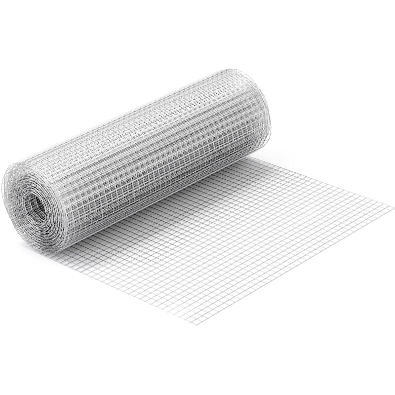 Grillage mailles Grille métallique Volière Acier Galvanisé 1mx10m Épaisseur fil 0,9mm Maille 25x25mm