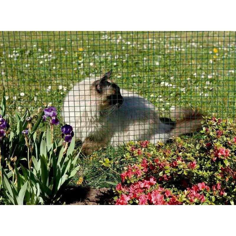 Grillage metal plastifié carré 1,2cm - 1 x 10 m - Vert - Nortene