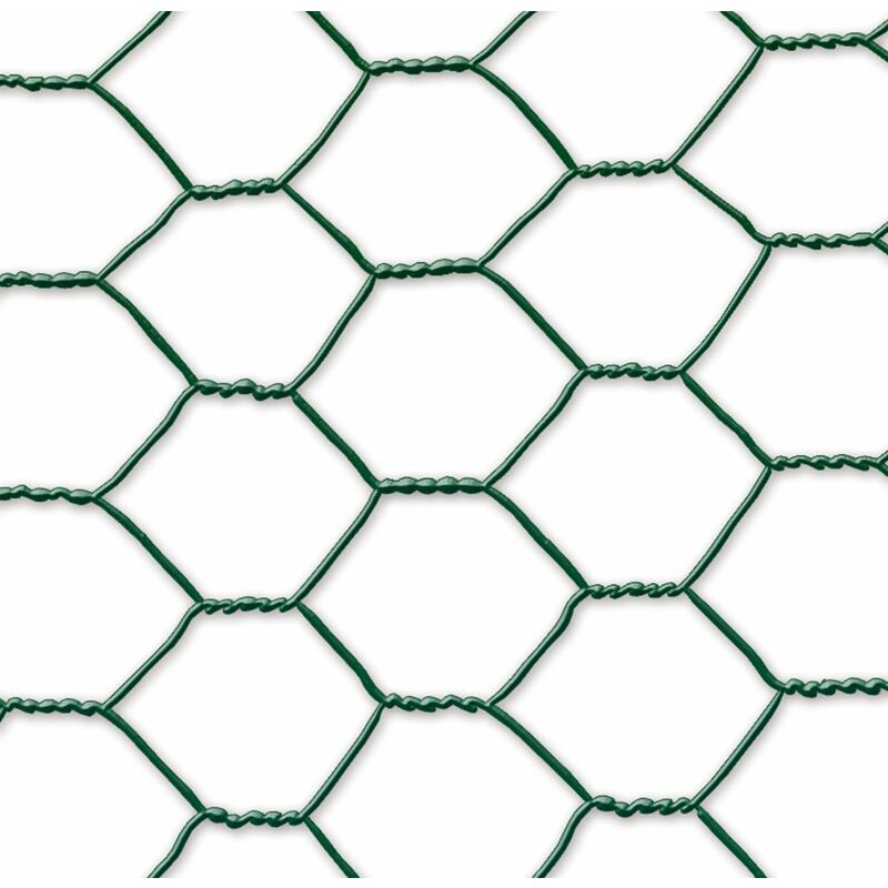 NORTENE Grillage m&eacute;taliquue triple torsion hexagonale et plat 10 m&egrave;tres