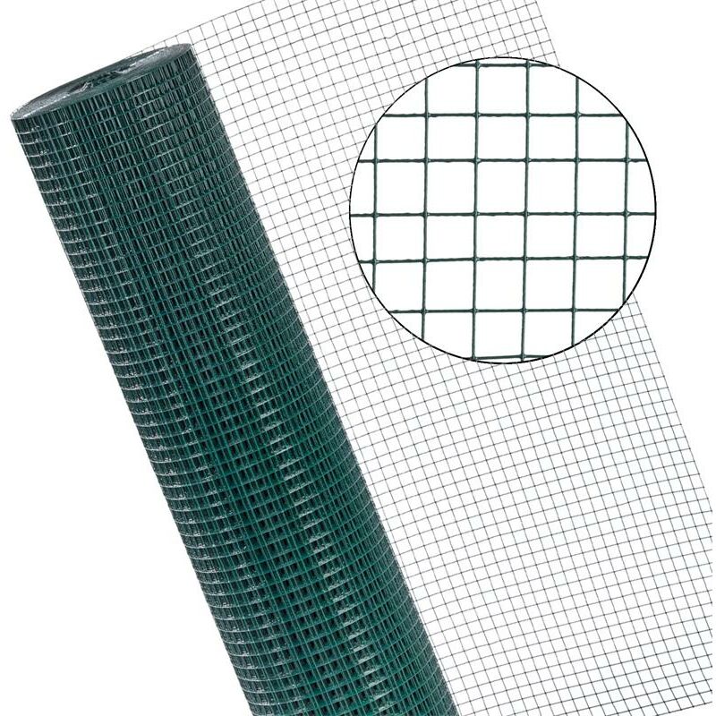 Estexo - Fil de fer pour volière 4 angles 1x25 m cage 16x16 mm grillage pour clôture vert
