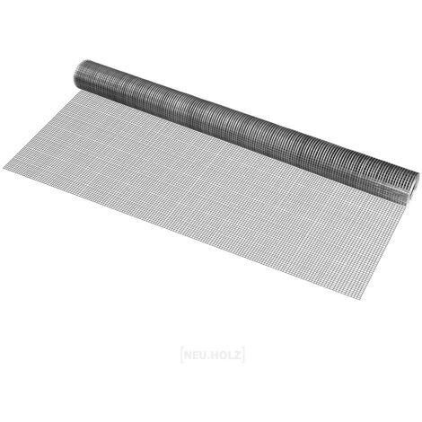 Grillage métallique en acier galvanisé 100 cm x 5 m gris argenté 1 rouleau [pro.tec]