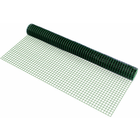 Grillage métallique treillis carré 1 x 5 m vert 1 rouleau