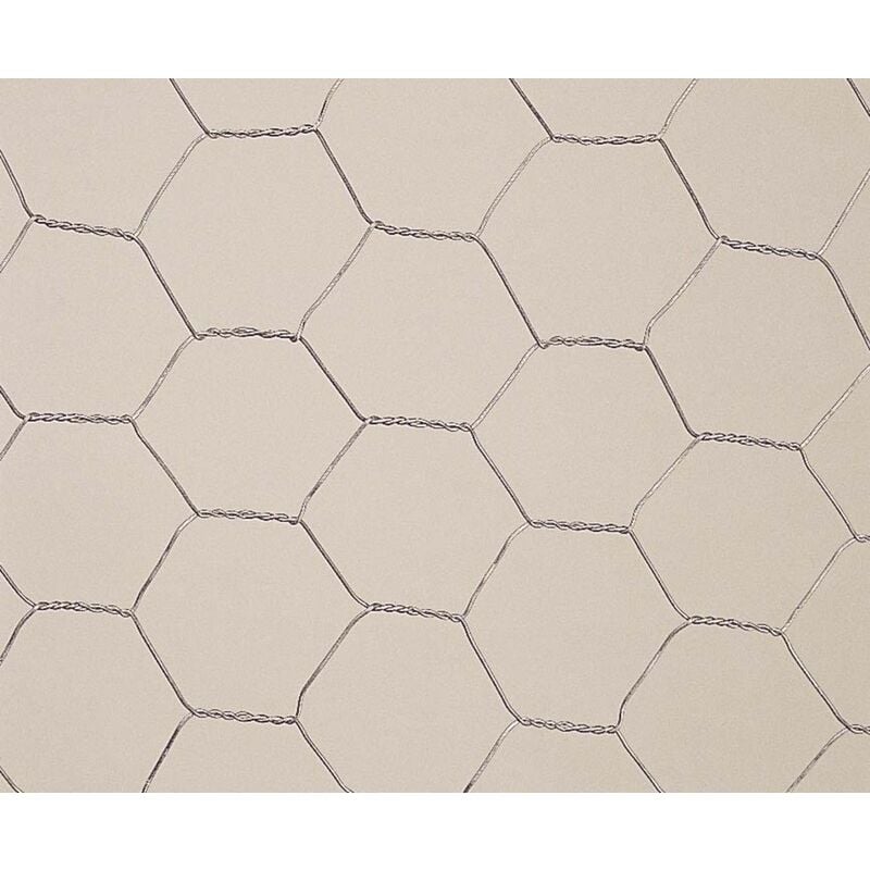 Grillage métallique triple torsion 'Galvanex 25' - 0,50 x 10 m/25 x 0,8 mm - Nortene