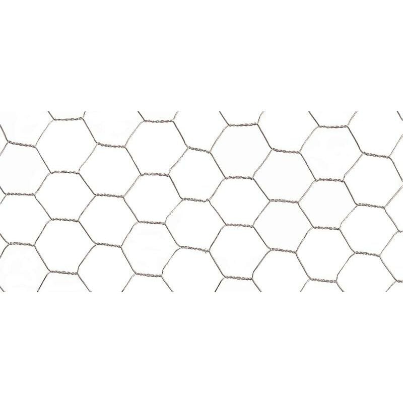 Grillage métalique 1,5 x 25 m - maille 41 x 0,8 mm - structure hexagonale - triple torsion - Nortene