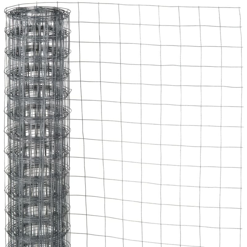 Maisonchic - Grillage métallique Clôture de jardin Maille carré 0,5x2,5 m 13 mm Acier galvanisé 87012