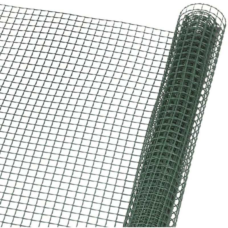 Grillage plastique pour animaux 10 x 10 mm, Hauteur 1 m, Couleur Vert