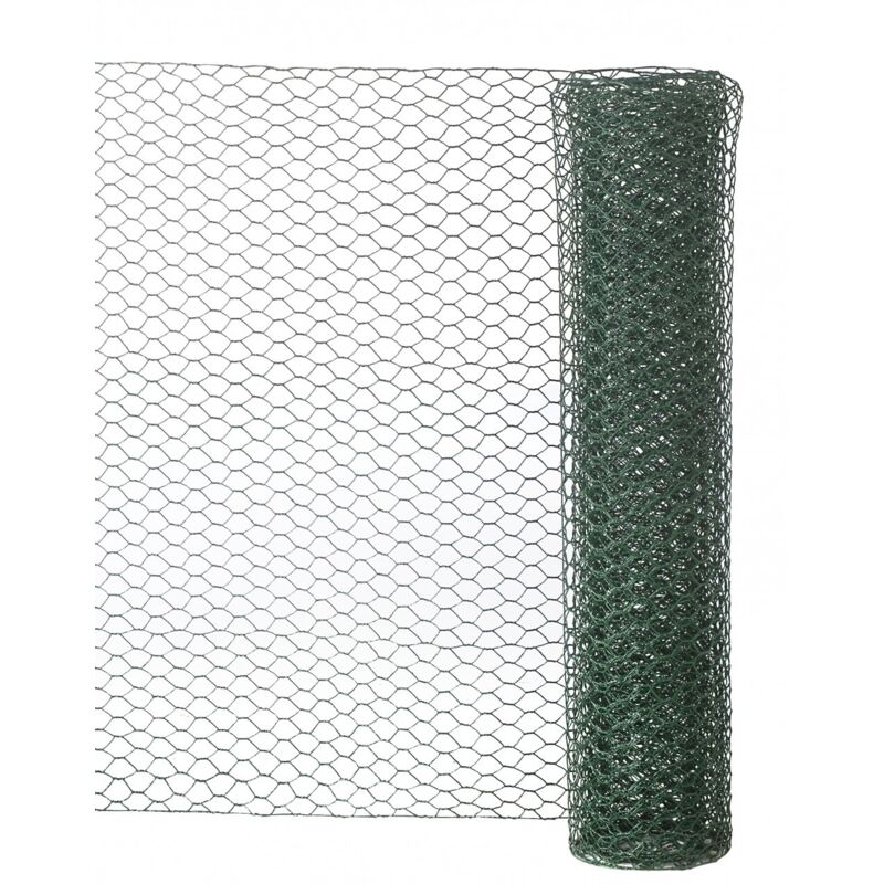 Grillage pour animaux triple torsion vert, H.0.5 x L.3 m, maille H.25 x l.25 mm