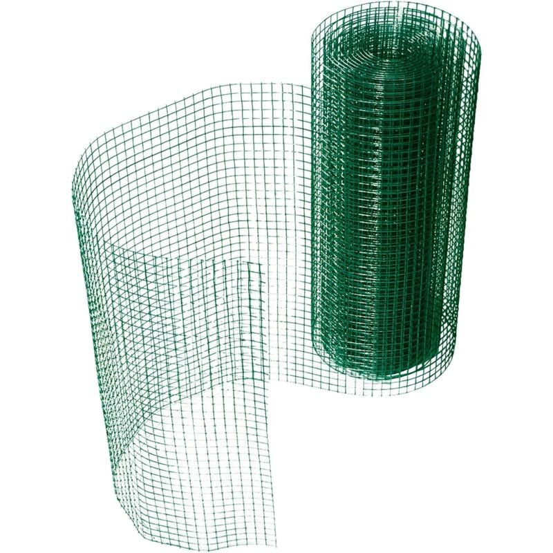 Aougo - Grillage pour Jardin clôture Vert Tailles au Choix Maille carré de 15mm résistant aux intempéries Bricolage, 1mx5m