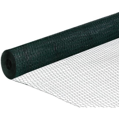 Grillage pour poules vert 1x25M maille 25mm triple torsion clôture souple jardin animaux