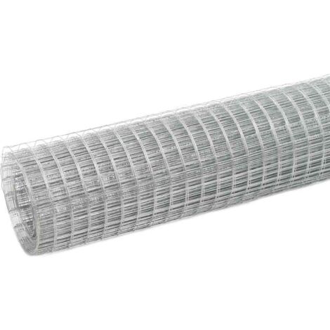 Grillage pour volière acier galvanisé 10x0,5 m argenté