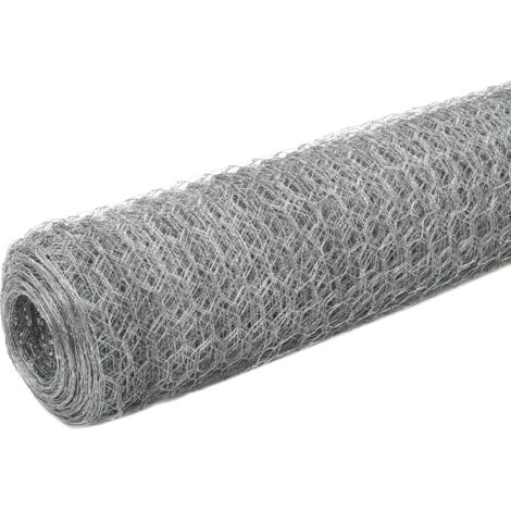 Grillage pour volière Acier galvanisé 25x1,2 m Argenté