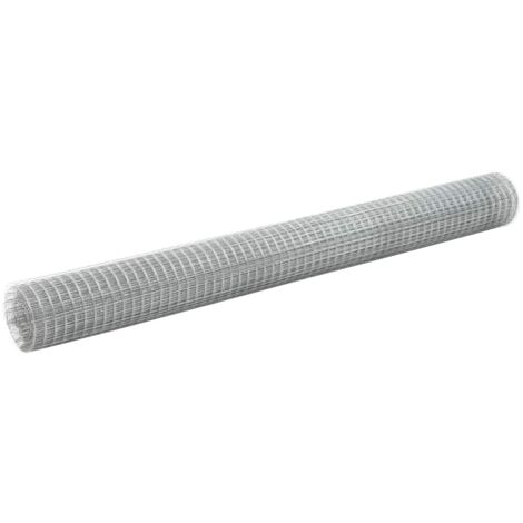 Grillage pour volière Acier galvanisé 25x1,5 m Argenté