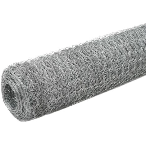 Grillage pour volière Acier galvanisé 25x1,5 m Argenté