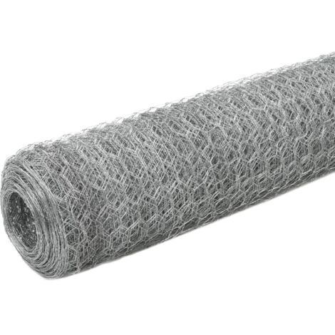 Grillage pour volière Acier galvanisé 25x1,5 m Argenté