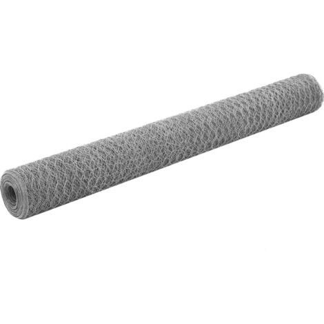 Grillage pour volière，Grillage métallique， Fil de volière Acier galvanisé 25x1,2 m Argenté CNEI343010