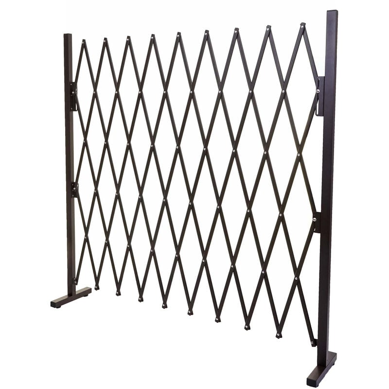 [JAMAIS UTILISÉ] Grillage HHG-930, grille protectrice télescopique, aluminium marron, hauteur 153cm, largeur 32-265cm