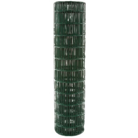 Grillage residentiel plastifie vert maille soudée 100 x 50 mm Hauteur 1,50m x 25m - FILIAC