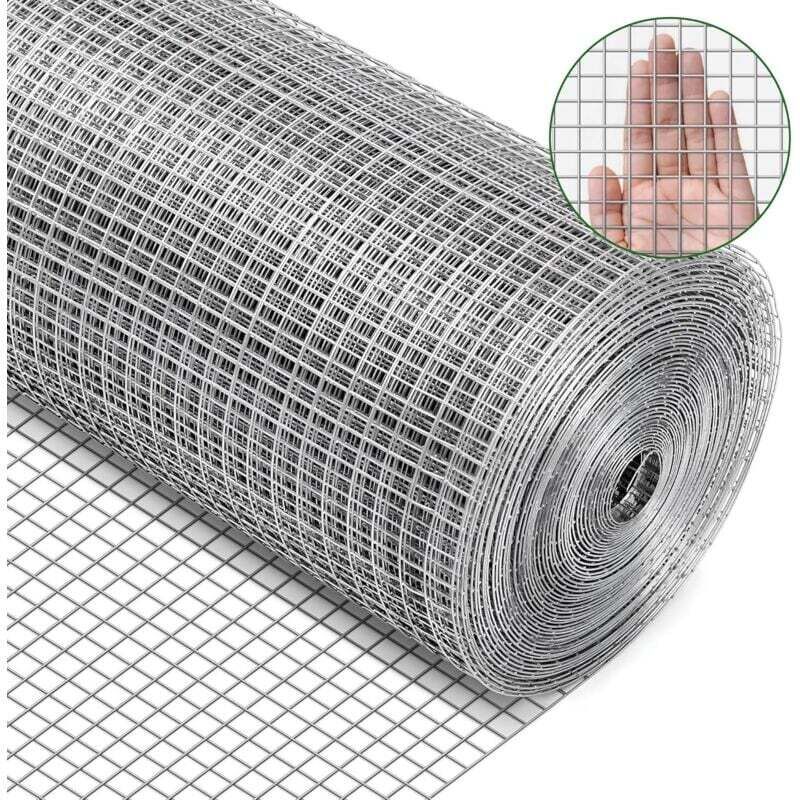 Grillage rigide 91 cm x 15,24 m grillage galvanisé maille carree Grillage à Poule 12,7mm grillage soudé Cloture poulailler voliere Poulailler