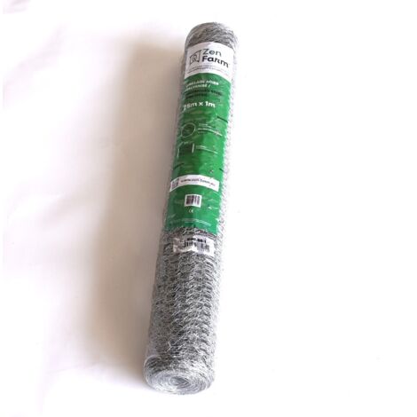 Grillage rigide pour poulailler galvanisé à chaud – Triple torsion 25m x 1m – Maille 35 x 22mm – Épaisseur 0,8mm pour durabilité