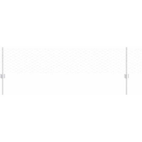 Grillage rouleau， Clôture avec poteaux Argent 0.4 x 25 m Acier