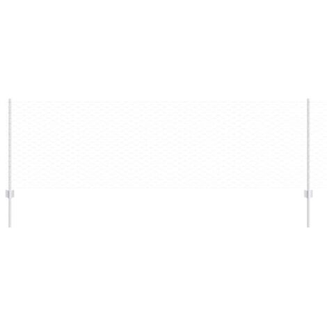 Grillage rouleau, Clôture avec poteaux Argent 0,8 x 50 m Acier