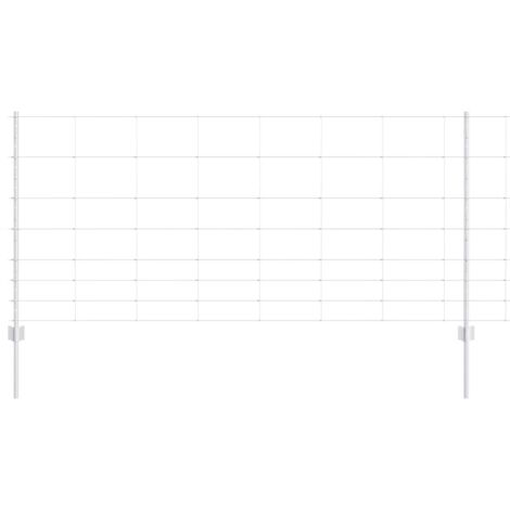 Grillage rouleau， Clôture avec poteaux Argent 1 x 25 m Acier