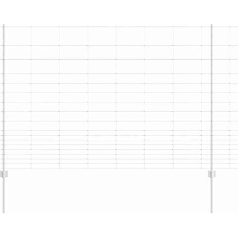 Grillage rouleau， Clôture avec poteaux Argent 1.5 x 25 m Acier