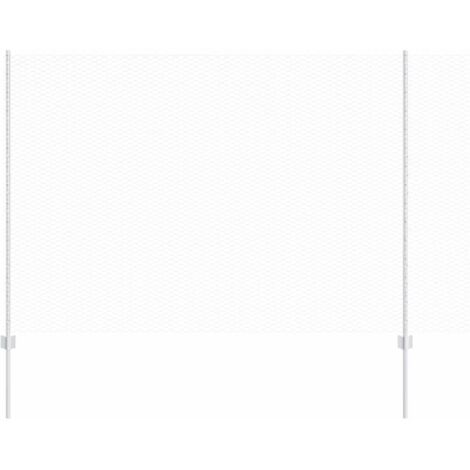Grillage rouleau， Clôture avec poteaux Argent 1.6 x 25 m Acier