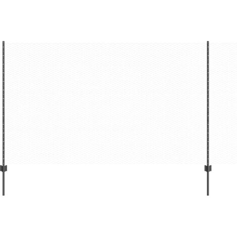 Grillage rouleau， Clôture avec poteaux Gris 1.4 x 10 m Acier