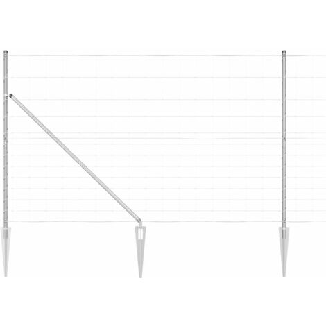 Grillage rouleau， Clôture de prairie Argent 25 x 1.5 m Acier galvanisé