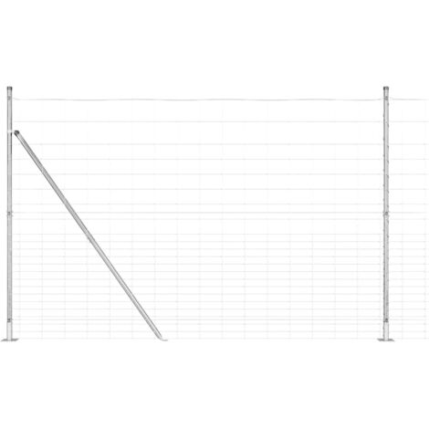 Grillage rouleau， Clôture de prairie Argent 25 x 1,6 m Acier galvanisé