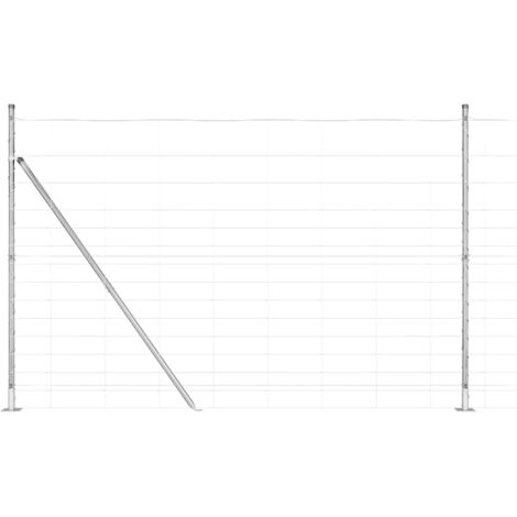 Grillage rouleau， Clôture de prairie Argent 25 x 1,6 m Acier galvanisé