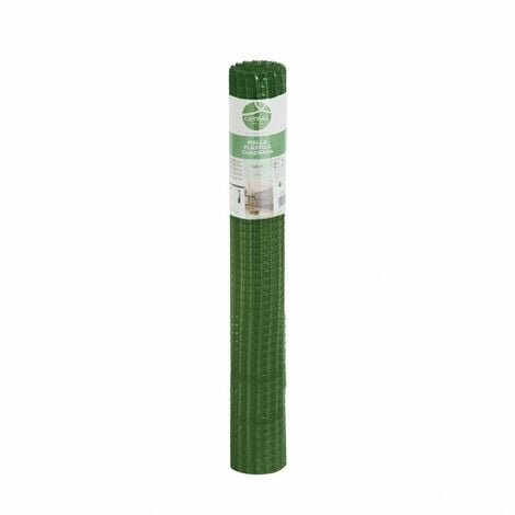 Grillage plastique maille carrée Catral - Vert - Longueur 3 m - Hauteur 1 m