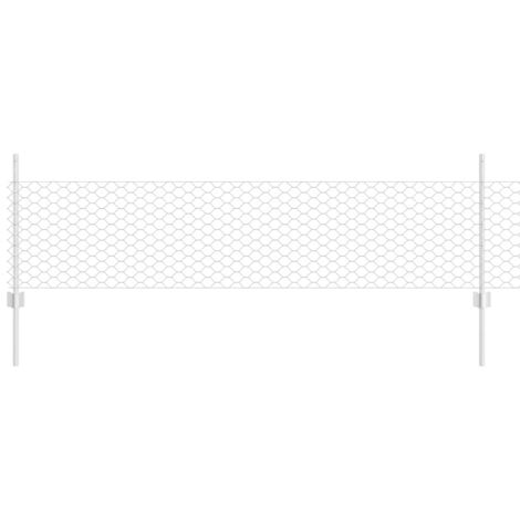 Grillage rouleau,Clôture 5 pcs U-Channel 60 cm Acier galvanisé, Clôture hexagonale 0,5x10 m Acier galvanisé CFW4934483