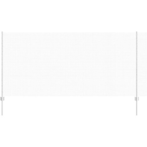 Grillage rouleau,Clôture en fil soudé avec 10 poteaux en U Argent 1,2x10 m Acier CFW1189648