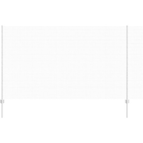 Grillage rouleau，Clôture en fil soudé avec 10 U posts Argent 1,4x10 m Acier CFW7363550