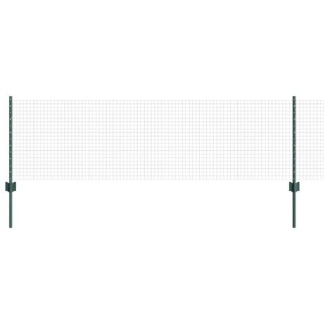 Grillage rouleau，Clôture en fil soudé avec 11 poteaux en U verte 0.6x25 m en acier CFW4070972