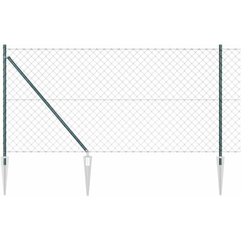 Grillage rouleau，Clôture en grillage Set de 2 Vert PVC 1 x 25 m Durable CFW9680162