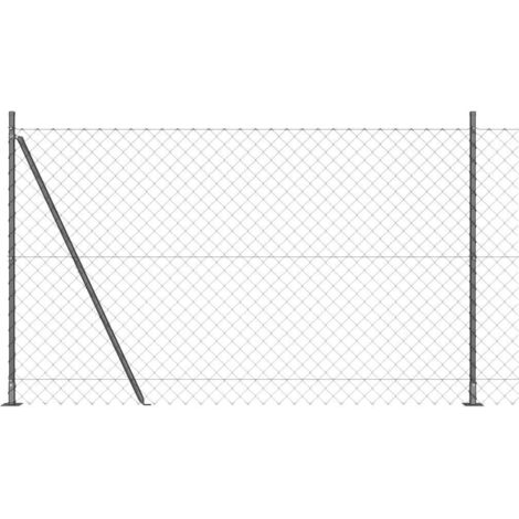 Grillage rouleau，Clôture en treillis avec 7 poteaux flangés 1,6 x 10 m en acier galvanisé CFW2012922