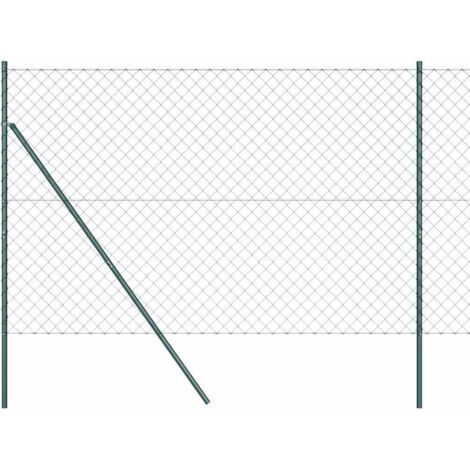 Grillage rouleau，Clôture en treillis soudé Set de 2 Vert Acier galvanisé CFW4681213