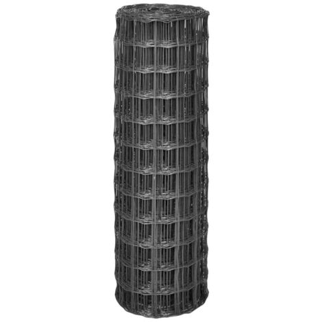 Grillage rouleau,Clôture euro Acier 10 x 1,2 m Gris CFW7276299