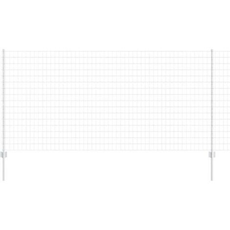Grillage rouleau，Clôture Euro avec 10 poteaux argentés 1,2x10 m en acier CFW2379608