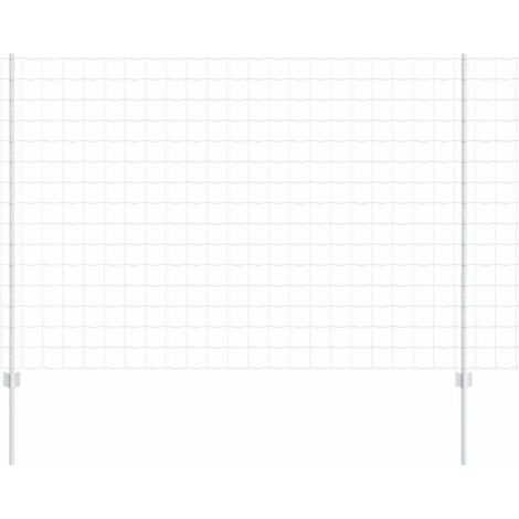 Grillage rouleau，Clôture Euro avec 10 poteaux en U Argent 1,5x10 m Acier CFW9743538