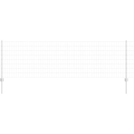 Grillage rouleau，Clôture Euro avec 11 poteaux U Argent 0,8x25 m Acier CFW6782134
