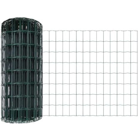 Grillage rouleau，Clôture Euro avec 5 poteaux U Verte 0,4x10 m Métal CFW8346761