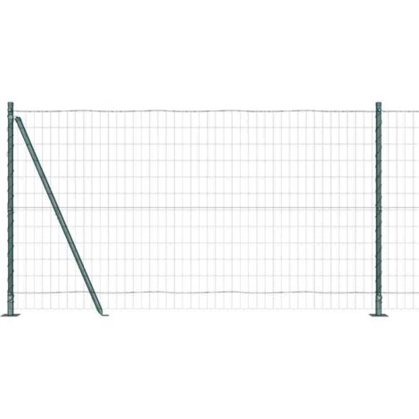 Grillage rouleau，Clôture Euro avec 7 poteaux flanqués 1.2x10 m en acier galvanisé CFW3707847