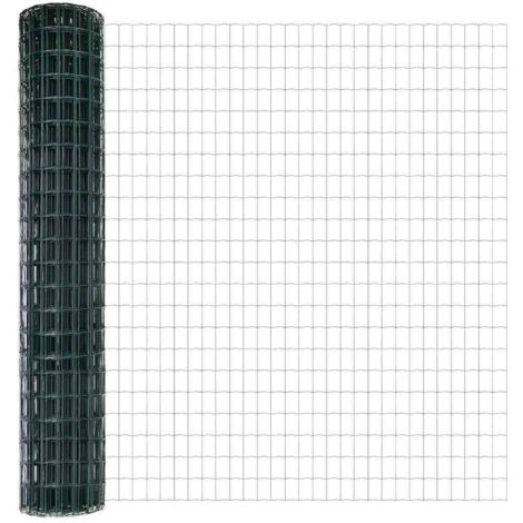 Grillage rouleau，Clôture Euro avec supports verts 1,5x10 m en acier CFW5006621