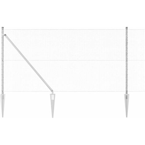 Grillage rouleau，Clôture Hexagonale 1,4x25 m Acier Galvanisé, Poteaux de Clôture avec Pointe 13 pcs Ø32 mm 160 cm Acier Galvanisé CFW3974103