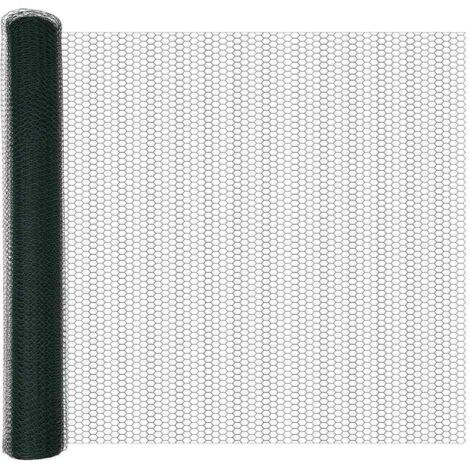 Grillage rouleau，Clôture hexagonale verte 1x50 m acier CFW9172179